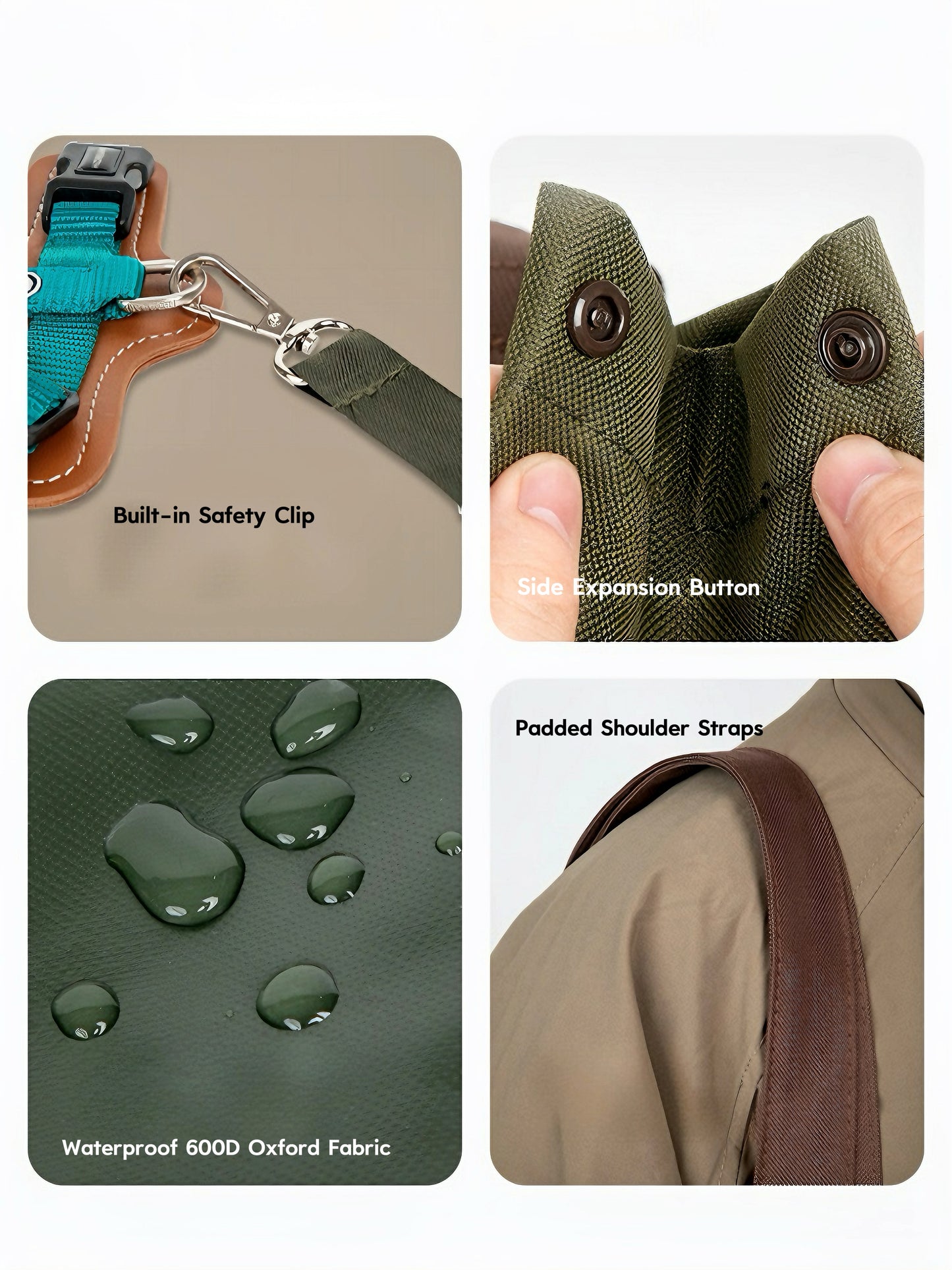 waterproof cat carrier with adjustable side snaps